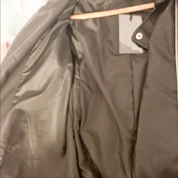 NWT! LEATHER Black Motorcycle Jacket- LOOP ZIPPERS! Sz L - Picture 8 of 10